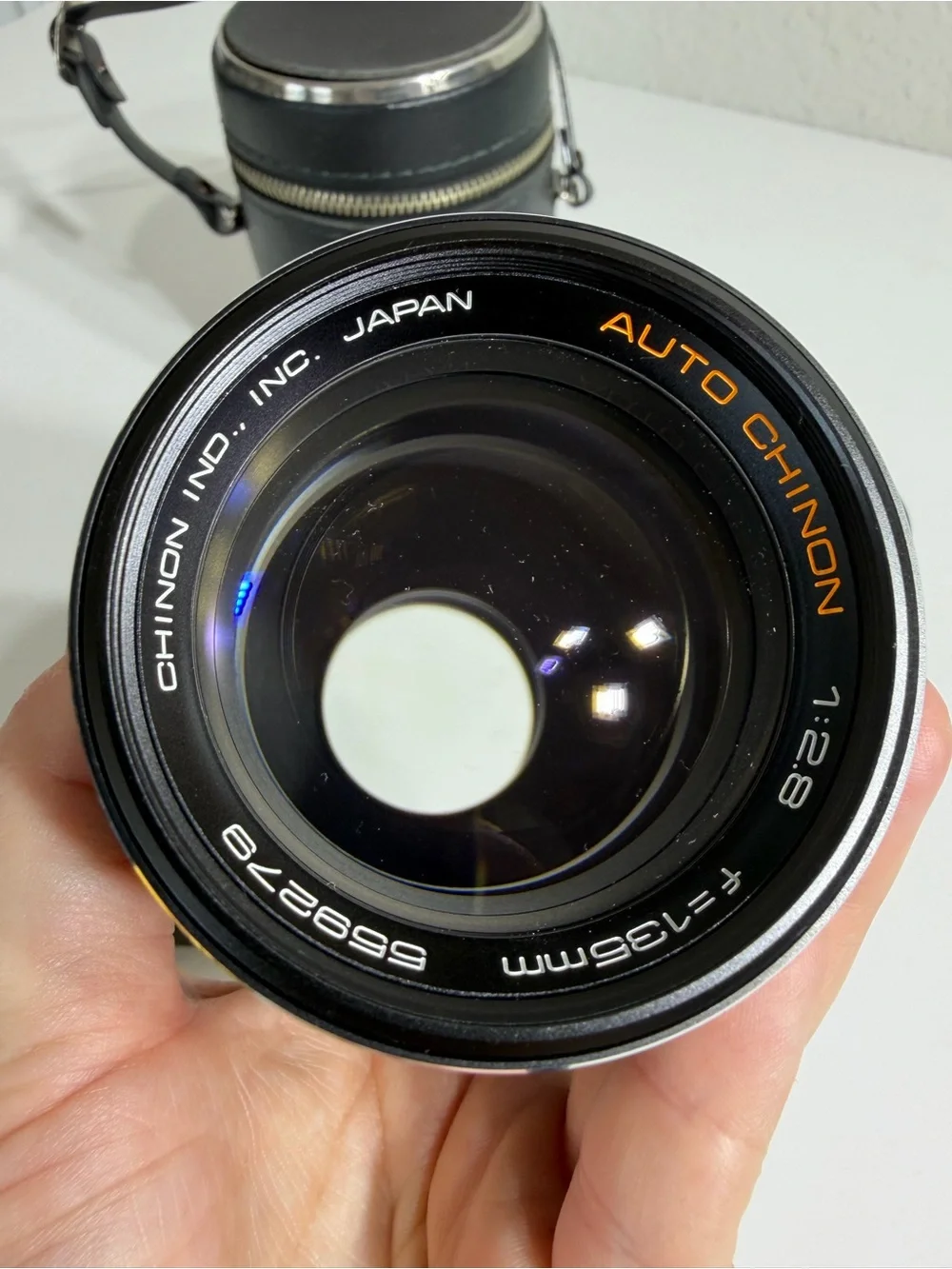 M42 Screw Mount Auto Chinon 135mm f/2.8 Standard Lens with Case